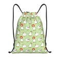 thumbnail image 1 of Drawstring Backpack - Funny Cute Duck Flower Green Splash Proof Small Drawstring Gym Bag for Women Men, Cinch Sports String Bag Backpack for Travel Swimming Beach, 1 of 8