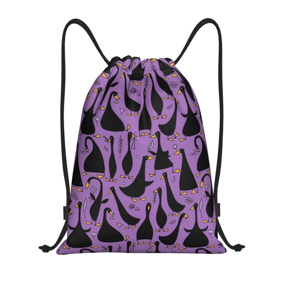 Drawstring Backpack - Funny Goose Splash Proof Small Drawstring Gym Bag ...