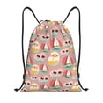 thumbnail image 1 of Drawstring Backpack - Glasses Boat Splash Proof Small Drawstring Gym Bag for Women Men, Cinch Sports String Bag Backpack for Travel Swimming Beach, 1 of 8