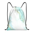 thumbnail image 1 of Drawstring Backpack - Gold Lines Marble Watercolor Splash Proof Small Drawstring Gym Bag for Women Men, Cinch Sports String Bag Backpack for Travel Swimming Beach, 1 of 8