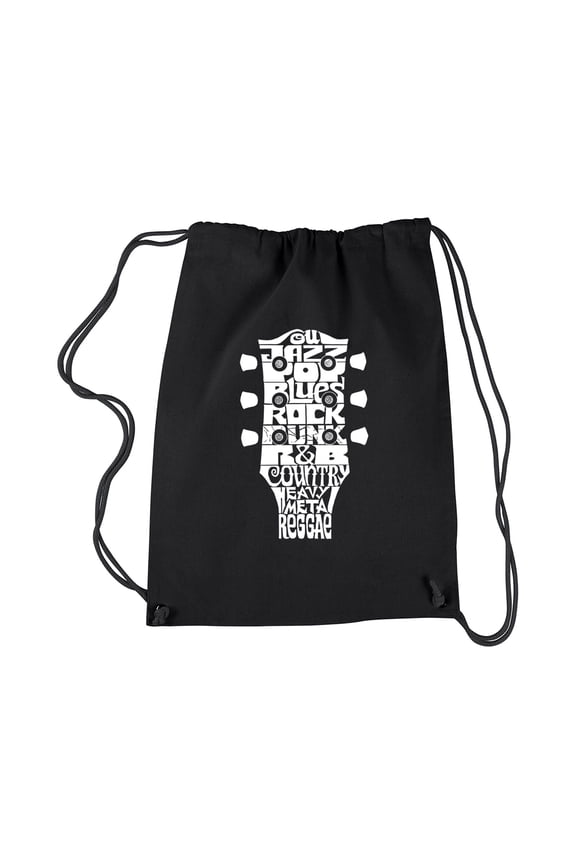 Drawstring Backpack - Guitar Head Music Genres