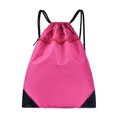 thumbnail image 1 of Drawstring Backpack Gym Bag Sackpack String Sack Pack Bags - rose Red, 1 of 6
