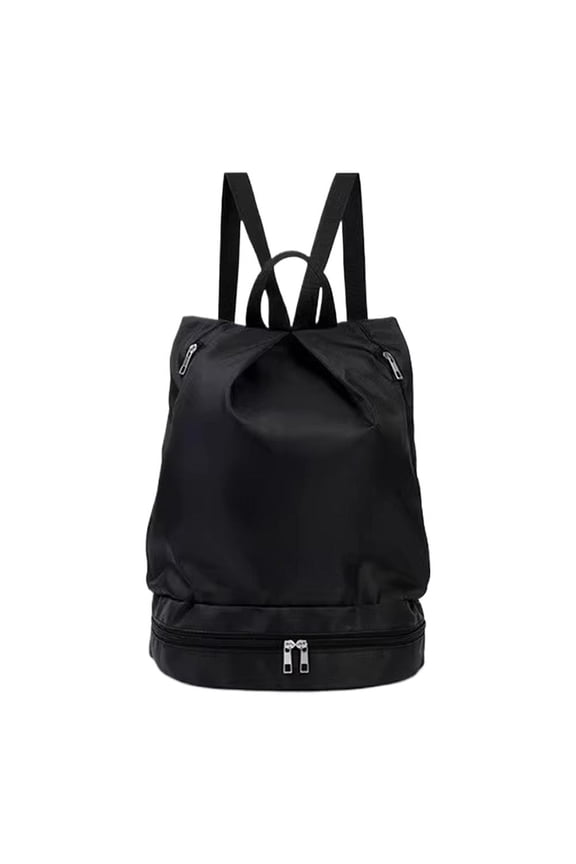 Drawstring Backpack Gym Bag, Wet Dry Separation with Shoe Compartment Waterproof Pocket, Lightweight Sack for Travel