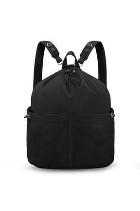 Drawstring Backpack Sports Gym Bag Water Resistant String Bag Cinch Sackpack with Zipper Pocket for Shopping Sport Yoga