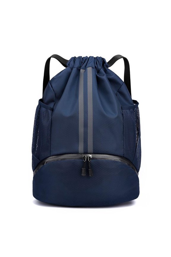 Drawstring Backpack Gym Bag with Shoes Compartment, Water-Resistant String Backpack Beach Cinch for Women Men