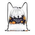 thumbnail image 1 of Drawstring Backpack - Halloween Happy J k Splash Proof Small Drawstring Gym Bag for Women Men, Cinch Sports String Bag Backpack for Travel Swimming Beach, 1 of 8