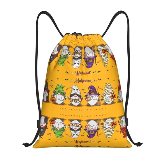 Drawstring Backpack - Halloween Happy Old Man I k Splash Proof Small Drawstring Gym Bag for Women Men, Cinch Sports String Bag Backpack for Travel Swimming Beach