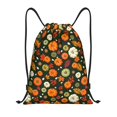 thumbnail image 1 of Drawstring Backpack - Harvest Pumpkins Splash Proof Small Drawstring Gym Bag for Women Men, Cinch Sports String Bag Backpack for Travel Swimming Beach, 1 of 8