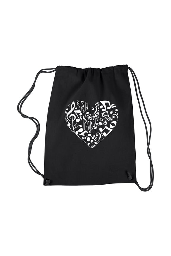 Drawstring Backpack - Heart Notes