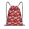 thumbnail image 1 of Drawstring Backpack - Ho-Ho-Ho Splash Proof Small Drawstring Gym Bag for Women Men, Cinch Sports String Bag Backpack for Travel Swimming Beach, 1 of 8