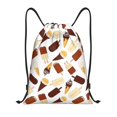 thumbnail image 1 of Drawstring Backpack, Ice Cream Popsicle Light Waterproof Sports Gym Bag Draw String Back Bag for Men Women, Sackpack Cinch Workout Bag for Sports, Travel, Swimming, Beach, 1 of 8