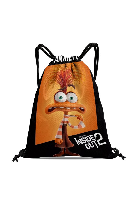 Drawstring Backpack for Inside Out 2 Anxiety Sackpack Adults Women Men Party Favor Bags Sports for Gym Travel Swimming Hiking Camping Tote Bag 11.8 15.7 in