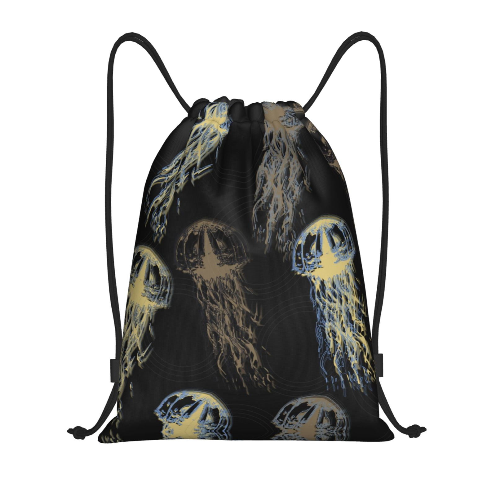 Drawstring Backpack, Jellyfish Light Waterproof Sports Gym Bag Draw
