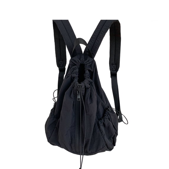 Drawstring Backpack Large Capacity Backpack School Backpack Teen Ruched Backpack