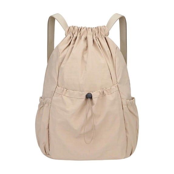Drawstring Backpack, Lightweight Foldable Travel Bag with Adjustable Straps, Woven Carry Sack for Daily Commute, Outdoor Hiking, Shopping, and Casual Use