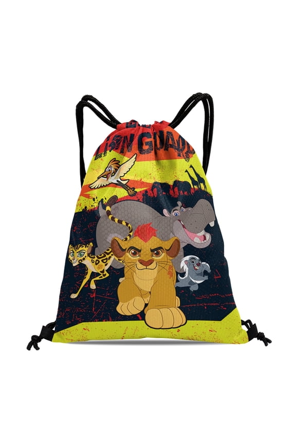Drawstring Backpack for The Lion Guard Sackpack Women Men Adults Party Favor Bags Sports for Gym Travel Swimming Hiking Camping Tote Bag 15.7 × 17.7 in