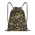 thumbnail image 1 of Drawstring Backpack - Mardi Gras3 Splash Proof Small Drawstring Gym Bag for Women Men, Cinch Sports String Bag Backpack for Travel Swimming Beach, 1 of 8