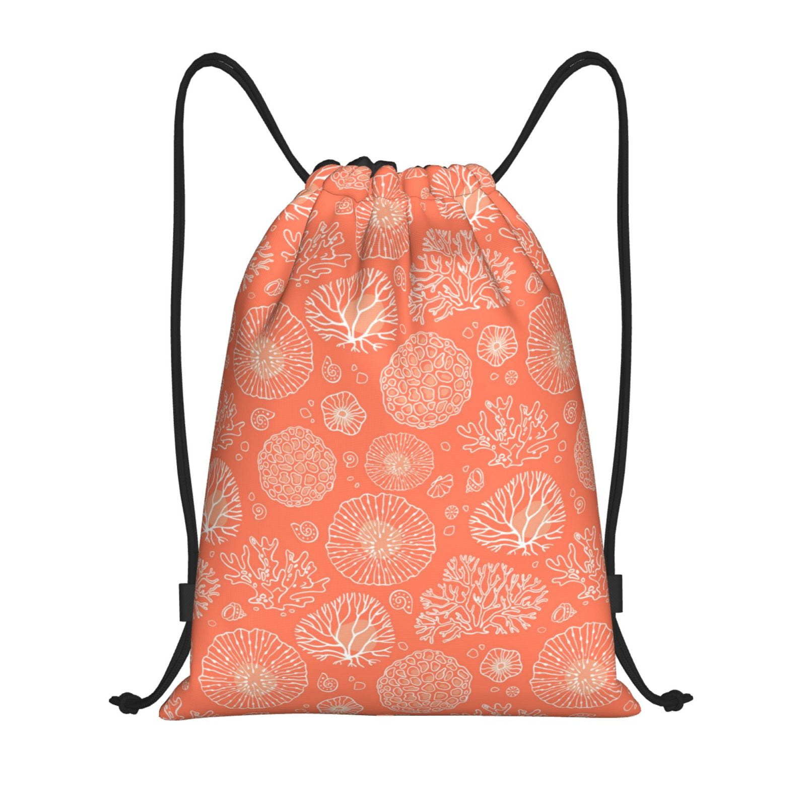 Drawstring Backpack - he Marine Theme With Corals Splash Proof Small ...