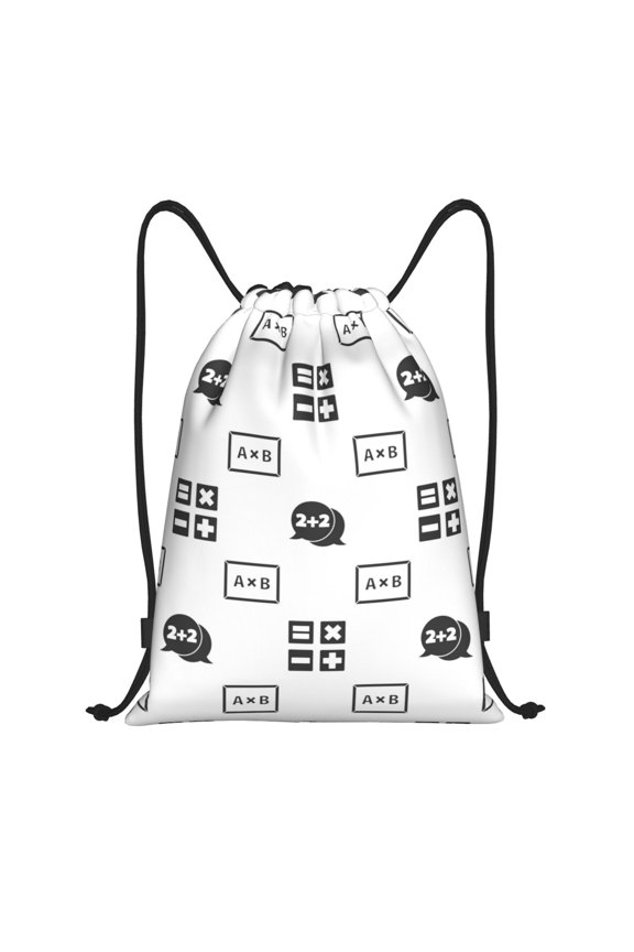 Drawstring Backpack - Math algorithm Print Splash Proof Small Drawstring Gym Bag for Women Men, Cinch Sports String Bag Backpack for Travel Swimming Beach