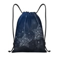 thumbnail image 1 of Drawstring Backpack, Men Ladies Waterproof Sports Backpack Gym Bag-Winter Starlight Pattern-Small Size, 1 of 8
