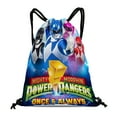 thumbnail image 1 of Drawstring Backpack for Mighty Morphin Power Rangers Sackpack Adults Women Men Party Favor Bags Sports for Gym Travel Swimming Hiking Camping Tote Bag 11.8 × 15.7 in, 1 of 7