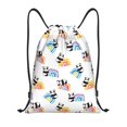 thumbnail image 1 of Drawstring Backpack - Panda And Rainbow Splash Proof Small Drawstring Gym Bag for Women Men, Cinch Sports String Bag Backpack for Travel Swimming Beach, 1 of 8