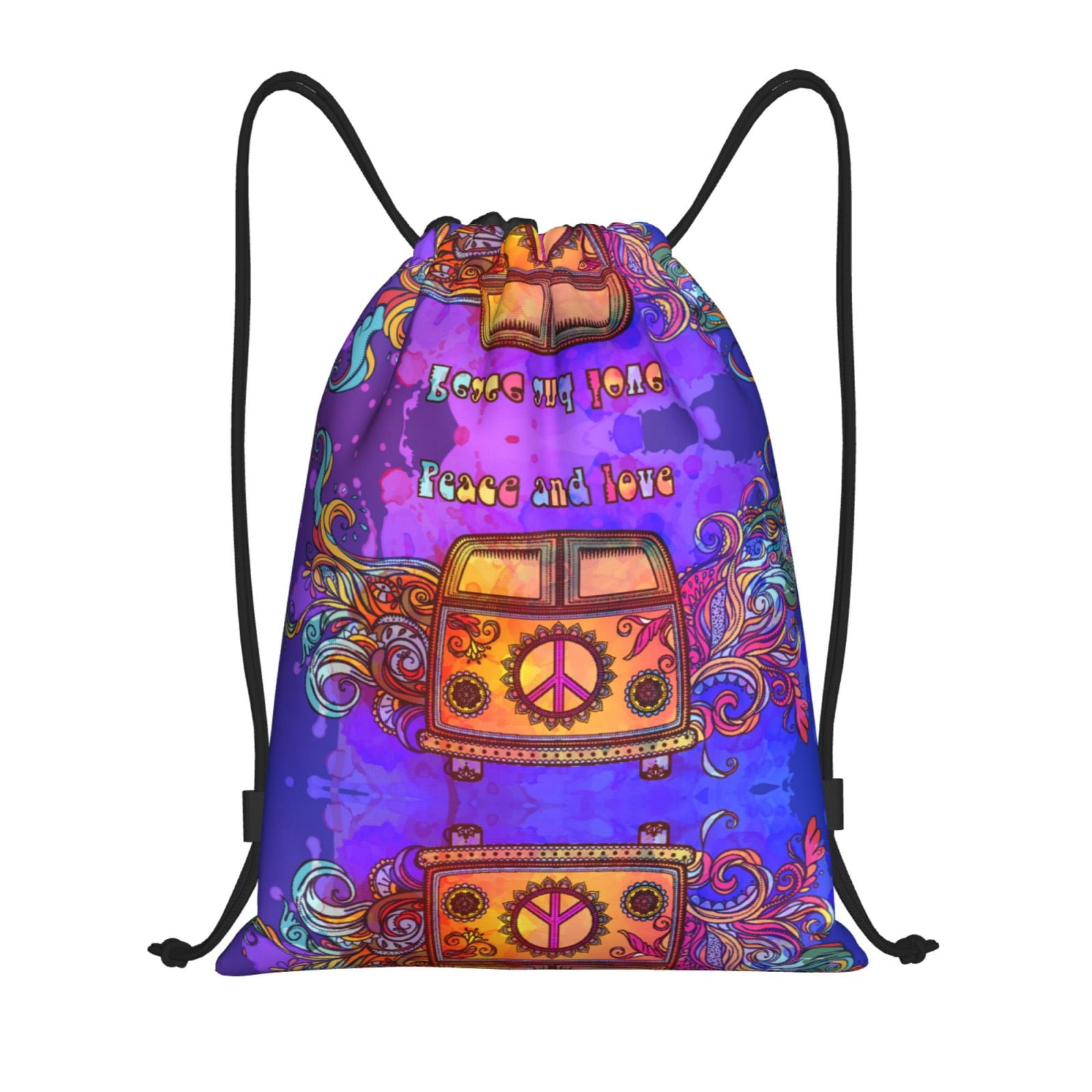 Sac à Dos Q. Wang Peace And Love Multi-colore Signé Par L'artiste - Neuf