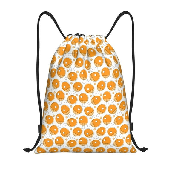 Drawstring Backpack - Ping-Pong Table Tennis Racket Splash Proof Small Drawstring Gym Bag for Women Men, Cinch Sports String Bag Backpack for Travel Swimming Beach