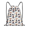 thumbnail image 1 of Drawstring Backpack - Pirate Theme Splash Proof Small Drawstring Gym Bag for Women Men, Cinch Sports String Bag Backpack for Travel Swimming Beach, 1 of 8
