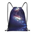 thumbnail image 1 of Drawstring Backpack - Planets Stars And Galaxies Splash Proof Small Drawstring Gym Bag for Women Men, Cinch Sports String Bag Backpack for Travel Swimming Beach, 1 of 8