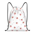thumbnail image 1 of Drawstring Backpack - Red Wine Glass Print Splash Proof Small Drawstring Gym Bag for Women Men, Cinch Sports String Bag Backpack for Travel Swimming Beach, 1 of 8