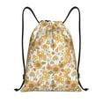 thumbnail image 1 of Drawstring Backpack - Retro 70s 60s Flower Splash Proof Small Drawstring Gym Bag for Women Men, Cinch Sports String Bag Backpack for Travel Swimming Beach, 1 of 8