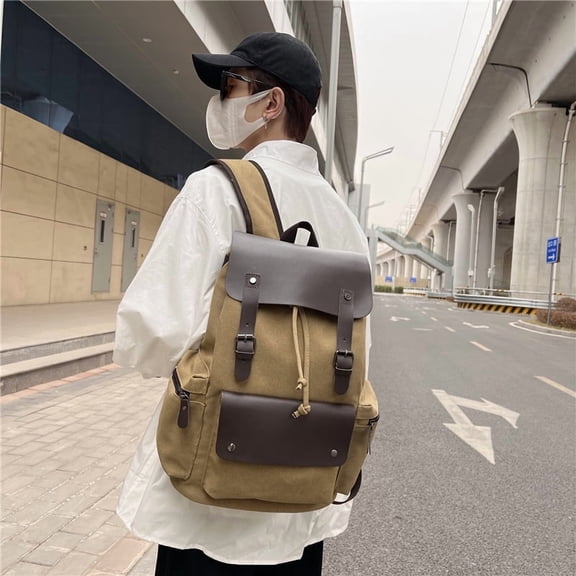 Drawstring Backpack Retro Canvas Personality,29x16x42cm