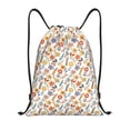 thumbnail image 1 of Drawstring Backpack - Retro floral B Splash Proof Small Drawstring Gym Bag for Women Men, Cinch Sports String Bag Backpack for Travel Swimming Beach, 1 of 8