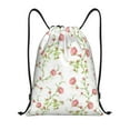 thumbnail image 1 of Drawstring Backpack - Roses Flowers Splash Proof Small Drawstring Gym Bag for Women Men, Cinch Sports String Bag Backpack for Travel Swimming Beach, 1 of 7