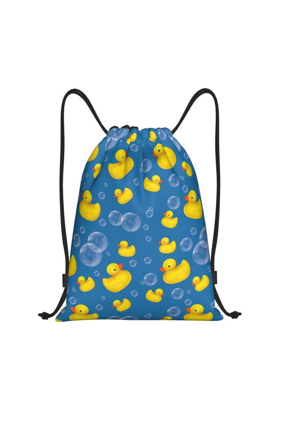 Drawstring Backpack - Rubber Duck Splash Proof Small Drawstring Gym Bag for Women Men, Cinch Sports String Bag Backpack for Travel Swimming Beach
