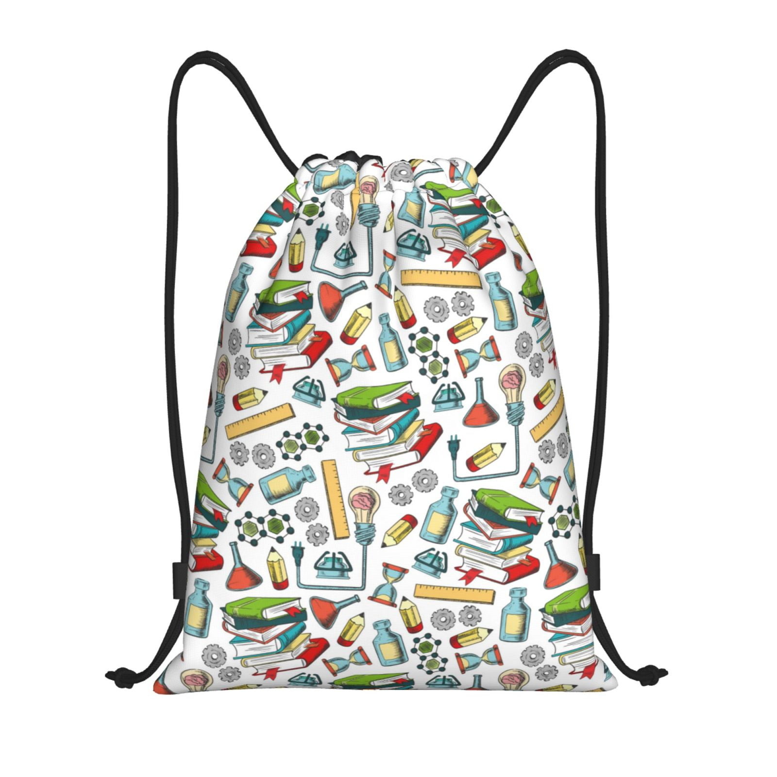 Drawstring Backpack, School season book Light Waterproof Sports Gym Bag ...