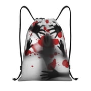 Drawstring Backpack - Shadows Behind Splash Proof Small Drawstring Gym Bag for Women Men, Cinch Sports String Bag Backpack for Travel Swimming Beach