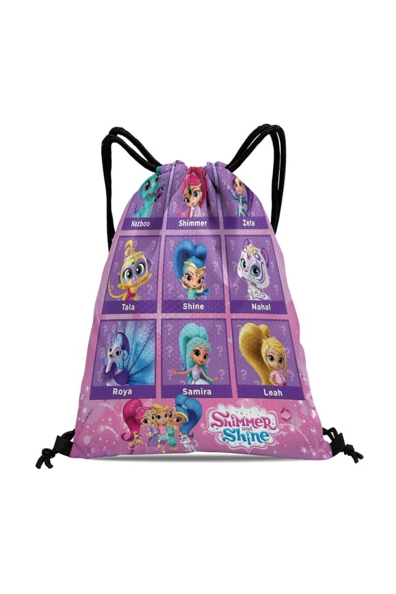 Drawstring Backpack for Shimmer and Shine Sackpack Adults Women Men Party Favor Bags Sports for Swimming Gym Travel Hiking Camping Tote Bag 11.8  15.7 in