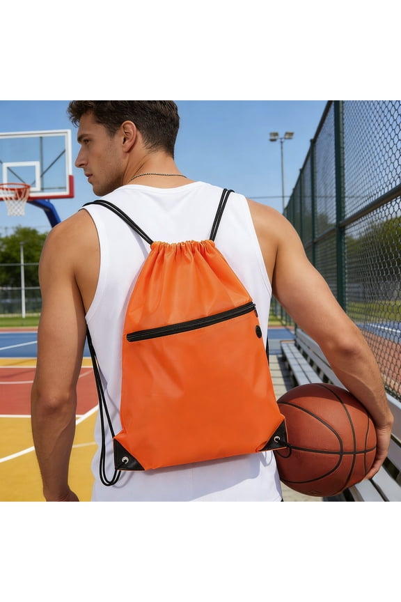 Drawstring Backpack Sports Bag Lightweight Gym Sack Packable Travel Bag Large Capacity Cinch Bag Portable Sports Backpack String Closure Bag For Fitness Swimming Hiking Travel Outdoor Training Use