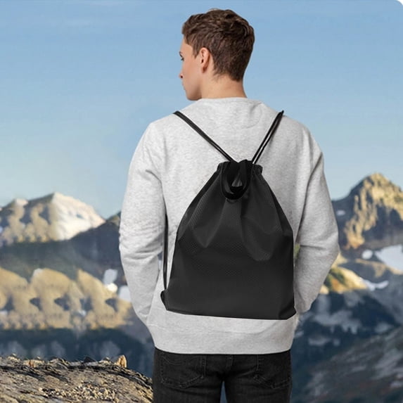 Waterproof Drawstring Backpack, Multi-Functional Sports & Travel Bag, Foldable Oxford Cloth Storage