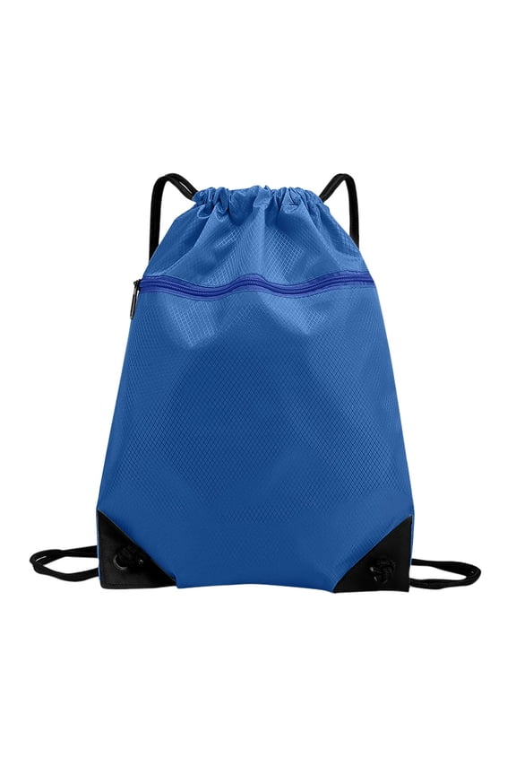 Drawstring Backpack Sports Bag With Front Zipper Pocket And Inner Pocket Sack
