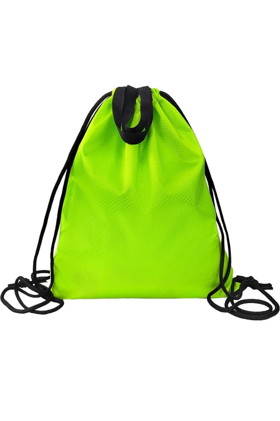 Drawstring Backpack Sports Gym Bag Foldable Water Resistant Swim Bag for Women Men Indoor Outdoor Sport (Green)