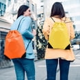 thumbnail image 1 of Drawstring Backpack - Sports Gym Bag with Front Zipper Pocket - Lightweight Waterproof Sackpack for Men & Women - Durable Swim Bag with Inner Pocket & Draw String Closure, 1 of 2
