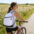 thumbnail image 1 of Drawstring Backpack Sports Gym Bag Large Capacity Lightweight Foldable Travel Swimming Beach Tote Nylon Pouch Customizable Design Versatile Use, 1 of 6