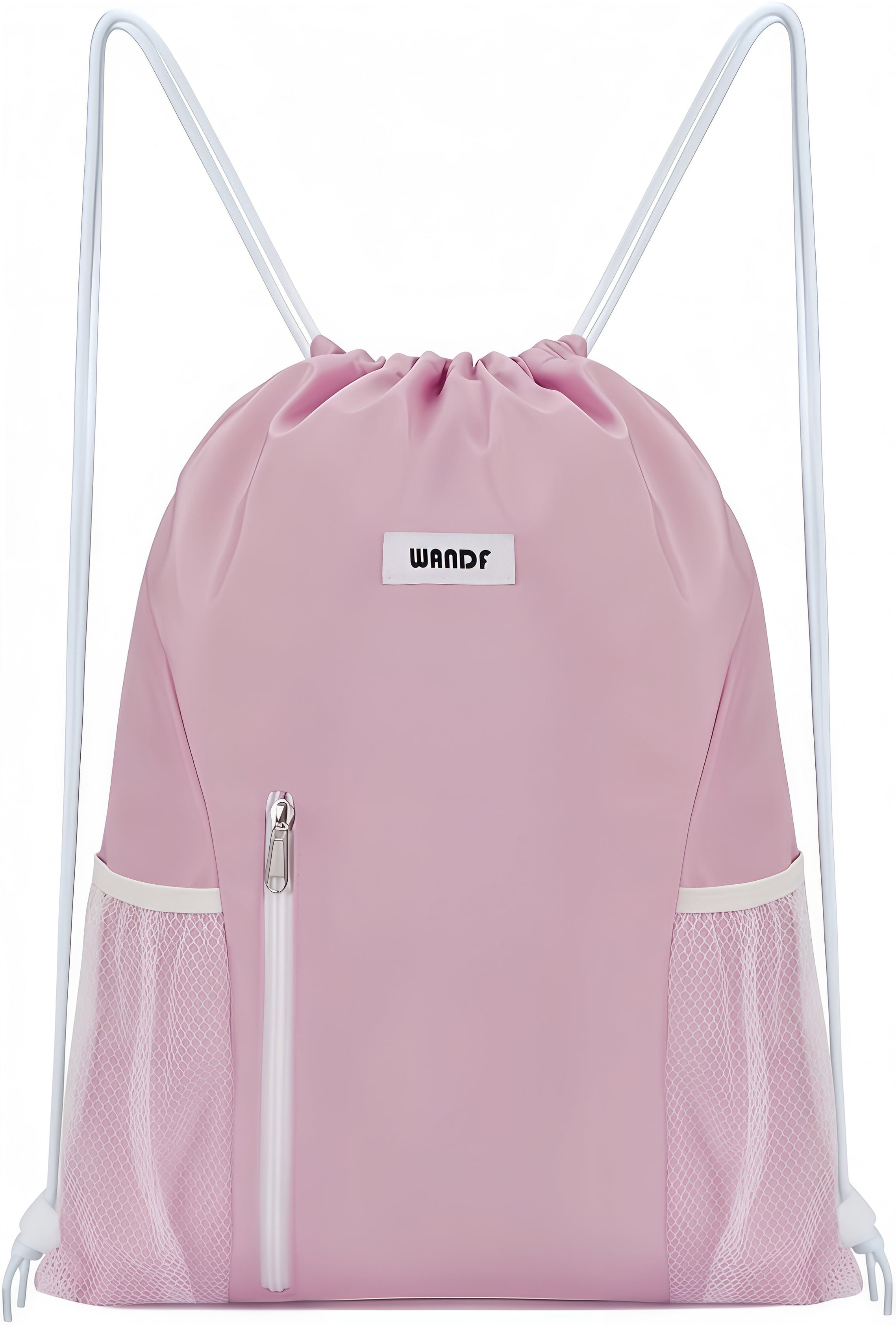 Drawstring Backpack Sports Gym Bag with Mesh Pockets, Water-Resistant ...