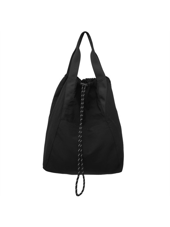 Drawstring Backpack Sports Gym Bag Water-Resistant String Backpack Cinchs Bag with Pockets Shoulder Bag Toted Handbag