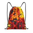 thumbnail image 1 of Drawstring Backpack Sports Gym Bag for Women Men, Marigold Flowers In Different Colors Water Resistant Drawstring Bags for Sports, Gym, Travel, Swimming, Beach, 1 of 8