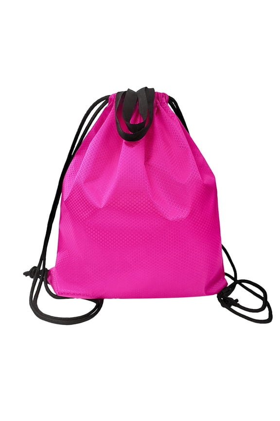 Drawstring Backpack Sports Water Resistant String Bag Sport Gym Sackpack for Women Men Large,Pink