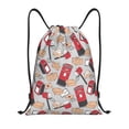 thumbnail image 1 of Drawstring Backpack - Stamp mailbox Pattern Splash Proof Small Drawstring Gym Bag for Women Men, Cinch Sports String Bag Backpack for Travel Swimming Beach, 1 of 8